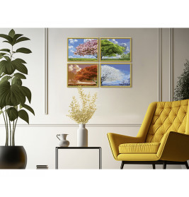 Schipper Malen nach Zahlen Vier Jahreszeiten Quattro – 4 x 18x24 cm Landschaften Malkarton