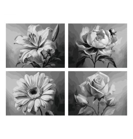Schipper Malen nach Zahlen Blumenvielfalt Quattro – Farbenfrohe Blütenpracht | MNZ Set