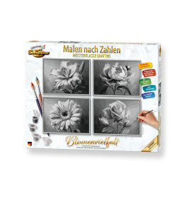 Schipper Malen nach Zahlen Blumenvielfalt Quattro – Farbenfrohe Blütenpracht | MNZ Set