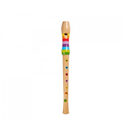 Eichhorn Musik Holzflöte 32cm – Mit Liederbuch & Farbmarkierungen ab 4 Jahren