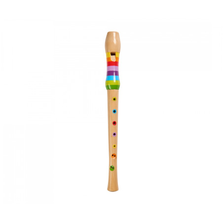 Eichhorn Musik Holzflöte 32cm – Mit Liederbuch & Farbmarkierungen ab 4 Jahren