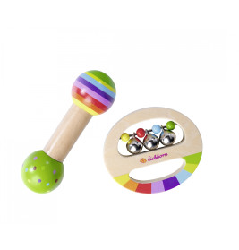 Eichhorn Musik Set Greifling mit Glocken & Holzstab | Für Kleinkinder ab 1 Jahr