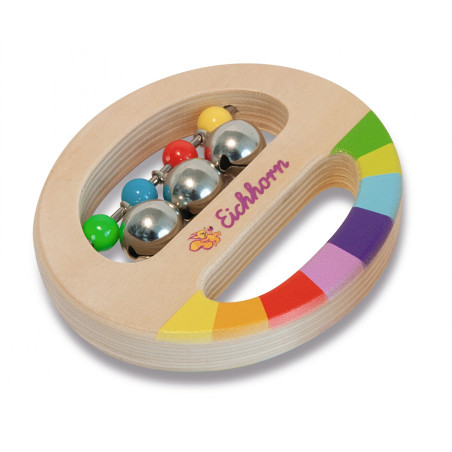 Eichhorn Musik Set Greifling mit Glocken & Holzstab | Für Kleinkinder ab 1 Jahr