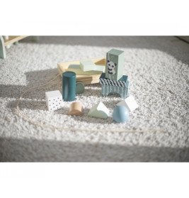 Eichhorn Bauwagen mit 11 Bausteinen | Holzspielzeug ab 1 Jahr