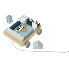 Eichhorn Bauwagen mit 11 Bausteinen | Holzspielzeug ab 1 Jahr