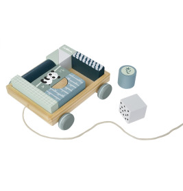 Eichhorn Bauwagen mit 11 Bausteinen | Holzspielzeug ab 1 Jahr