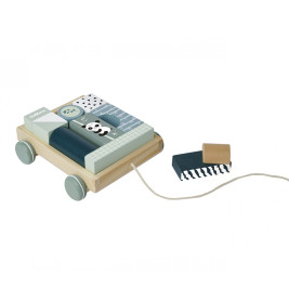 Eichhorn Bauwagen mit 11 Bausteinen | Holzspielzeug ab 1 Jahr