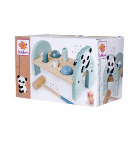 Eichhorn Holz Klopfbank mit 6 Stiften & Hammer – Motorik Spielzeug