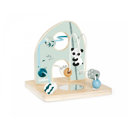 Eichhorn Motorikschleife Holz | Feinmotorik & Wahrnehmung | Ab 1 Jahr | Langlebig & Bunt