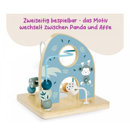 Eichhorn Motorikschleife Holz | Feinmotorik & Wahrnehmung | Ab 1 Jahr | Langlebig & Bunt