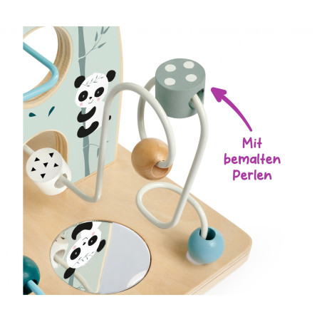 Eichhorn Motorikschleife Holz | Feinmotorik & Wahrnehmung | Ab 1 Jahr | Langlebig & Bunt