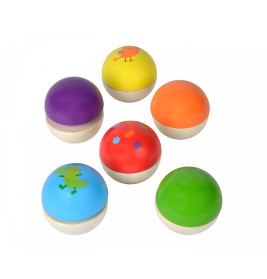 Eichhorn Sound Kugeln Holz | 6 bunte Klangkugeln für Babys ab 12 Monate