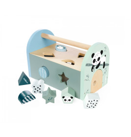 Eichhorn Steckbox aus Holz | Motorik-Spielzeug ab 12 Monate | Panda