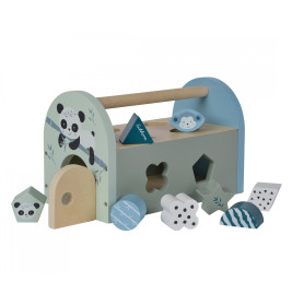 Eichhorn Steckbox aus Holz | Motorik-Spielzeug ab 12 Monate | Panda