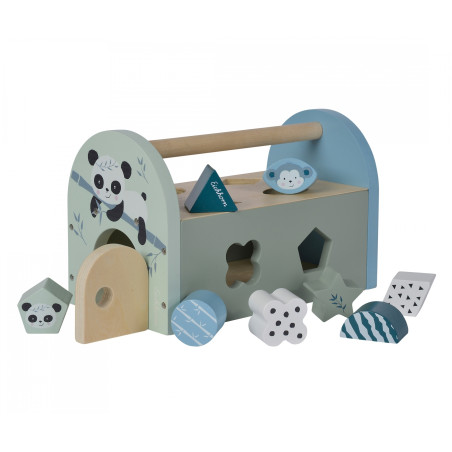 Eichhorn Steckbox aus Holz | Motorik-Spielzeug ab 12 Monate | Panda
