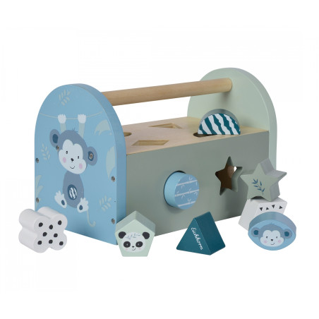 Eichhorn Steckbox aus Holz | Motorik-Spielzeug ab 12 Monate | Panda