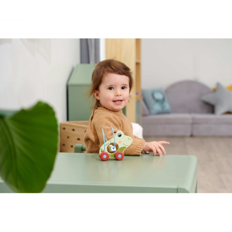 Eichhorn Schiebefrosch aus Holz – Motorikspielzeug für Kinder ab 1 Jahr