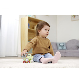 Eichhorn Schiebefrosch aus Holz – Motorikspielzeug für Kinder ab 1 Jahr