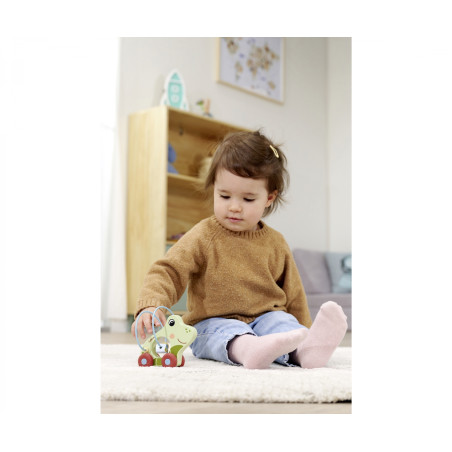 Eichhorn Schiebefrosch aus Holz – Motorikspielzeug für Kinder ab 1 Jahr