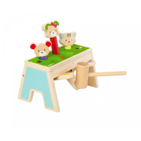 Eichhorn Klopfspiel Pop Up Holz – Spielzeug ab 1 Jahr | Feinmotorik