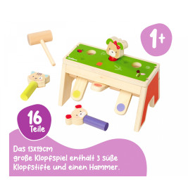 Eichhorn Klopfspiel Pop Up Holz – Spielzeug ab 1 Jahr | Feinmotorik