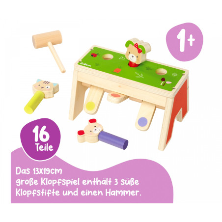 Eichhorn Klopfspiel Pop Up Holz – Spielzeug ab 1 Jahr | Feinmotorik