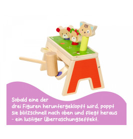 Eichhorn Klopfspiel Pop Up Holz – Spielzeug ab 1 Jahr | Feinmotorik