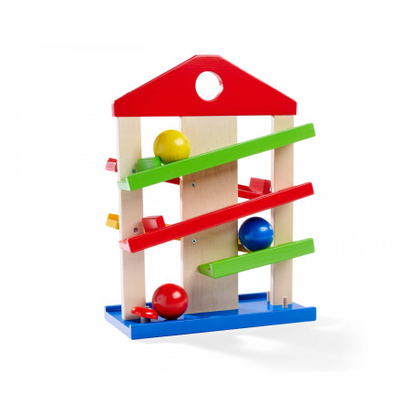 Eichhorn Kugelbahn-Haus | Holz | 5 Bahnen | Ab 1 Jahr mit Glocke