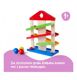 Eichhorn Kugelbahn-Haus | Holz | 5 Bahnen | Ab 1 Jahr mit Glocke