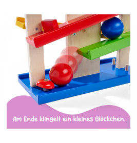 Eichhorn Kugelbahn-Haus | Holz | 5 Bahnen | Ab 1 Jahr mit Glocke