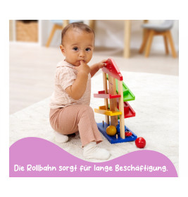 Eichhorn Kugelbahn-Haus | Holz | 5 Bahnen | Ab 1 Jahr mit Glocke