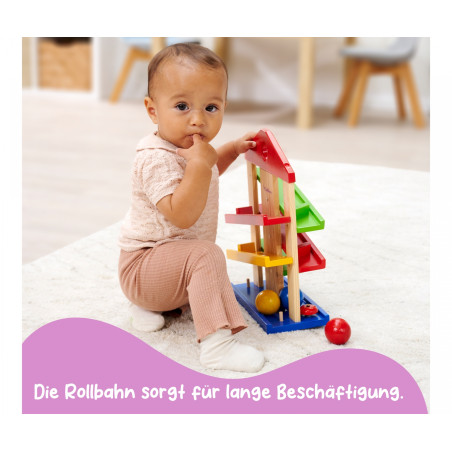 Eichhorn Kugelbahn-Haus | Holz | 5 Bahnen | Ab 1 Jahr mit Glocke