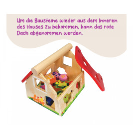 Eichhorn Steckhaus Holz – Motorikspiel & Farben lernen ab 12 Monate