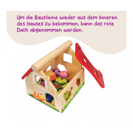 Eichhorn Steckhaus Holz – Motorikspiel & Farben lernen ab 12 Monate