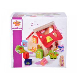 Eichhorn Steckhaus Holz – Motorikspiel & Farben lernen ab 12 Monate