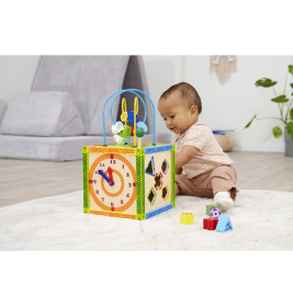 Eichhorn Color Kleines Spiele-Center Holz – Motorikwürfel für Kinder ab 1 Jahr