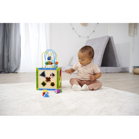 Eichhorn Color Kleines Spiele-Center Holz – Motorikwürfel für Kinder ab 1 Jahr