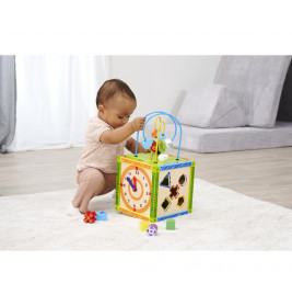 Eichhorn Color Kleines Spiele-Center Holz – Motorikwürfel für Kinder ab 1 Jahr