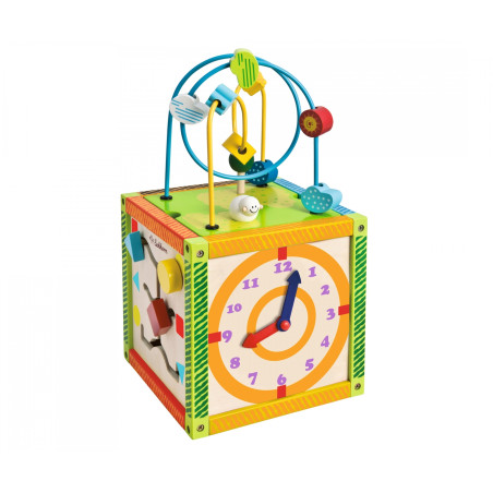 Eichhorn Color Kleines Spiele-Center Holz – Motorikwürfel für Kinder ab 1 Jahr