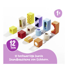 Eichhorn Color Soundbausteine Holz 12-teilig – Klang & Motorik