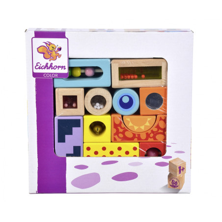 Eichhorn Color Soundbausteine Holz 12-teilig – Klang & Motorik