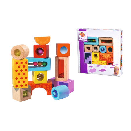 Eichhorn Color Soundbausteine Holz 12-teilig – Klang & Motorik