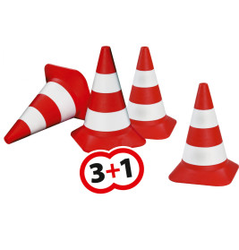 BIG Pylonen Set 4 Stück: Verkehrskegel für Bobby-Car & Spielstraße