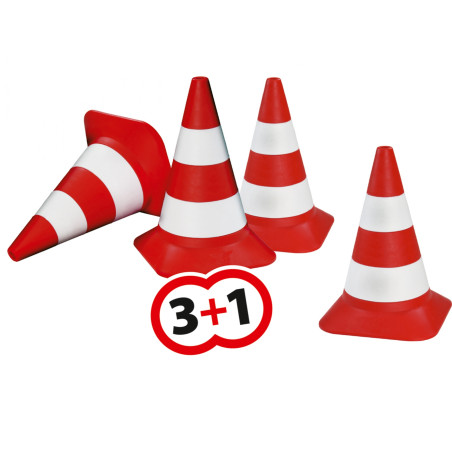 BIG Pylonen Set 4 Stück: Verkehrskegel für Bobby-Car & Spielstraße