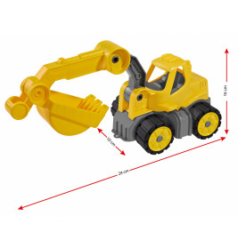 BIG Power-Worker Mini Bagger: Robustes Spielzeug für kleine Baumeister ab 2 Jahren – Indoor & Outdoor