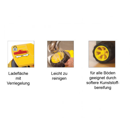 BIG-Power-Worker Maxi Truck Gelb – Robuster Spielzeug-LKW für Kinder ab 2 Jahren | 4,2L Ladefläche & Softreifen