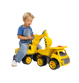 BIG-Power-Worker Maxi Truck Gelb – Robuster Spielzeug-LKW für Kinder ab 2 Jahren | 4,2L Ladefläche & Softreifen