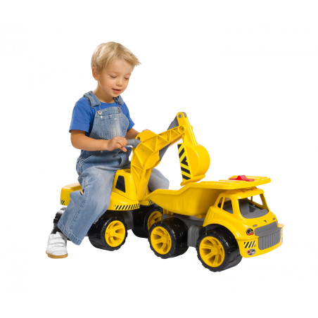 BIG-Power-Worker Maxi Truck Gelb – Robuster Spielzeug-LKW für Kinder ab 2 Jahren | 4,2L Ladefläche & Softreifen