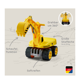 BIG Power-Worker Maxi-Digger Kinderbagger – Robuster Sitzbagger ab 3 Jahre