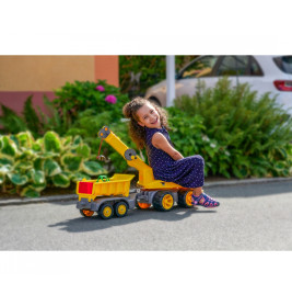 BIG Power Worker Maxi-Kran – Robuster Spielzeugkran mit Seilwinde für Kinder 3-7 J.